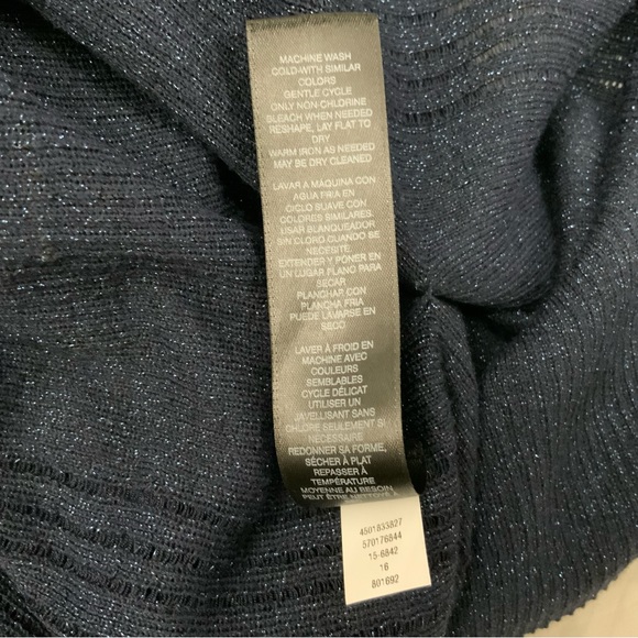 White House Black Market Asymmetric Drape One Shoulder Shimmer Sweater Top
XS - Picture 8 of 11